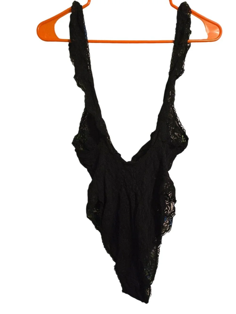 Vintage | Black Lace One-Piece Bodysuit - Picture 2 of 2